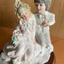 Vintage A. Belcari Figurine - Two children sitting on a rock. Image 3