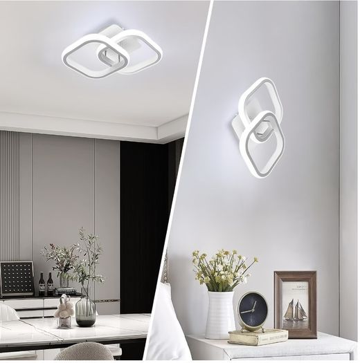White Square Ceiling Light, Creative Lamp with Adjustable Color Temperature, Suitable for Home Lighting/commercial Lighting