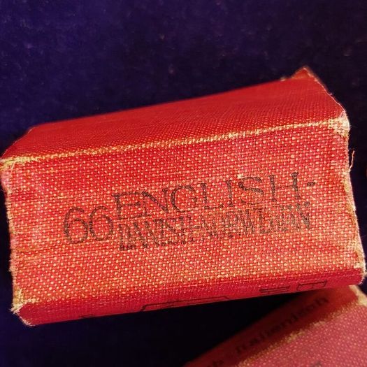 5 various miniature dictionaries