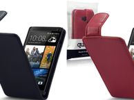 main image for ad Htc One Qubits Faux Leather Flip Case In Various Colors