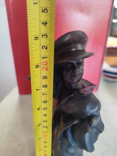 Genesis bronze statue of a boy in man's uniform In perfect condition.