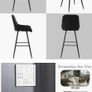 Bar stool black velvet Image 3