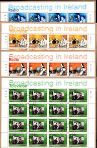 2001 Ireland Broadcasting in Ireland (celebrating television & radio) Commemorative Stamp Sheetlet Plate 1A1A1A1A Fine CDS Used with Dublin cancel of 27th February 2001 First Day of issue