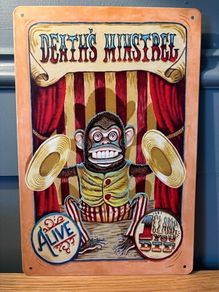 Deaths Minstrel Tin Metal Sign