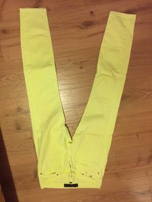 Karl Lagerfeld neon yellow jeans
