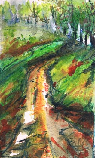 Ireland Inspired Aquarell Landscape from the Artist