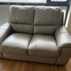 Two Seater Leather Sofa & Armchair