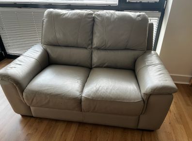 Two Seater Leather Sofa & Armchair