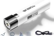 Flashlight USB Rechargeable / New / Black and White color.