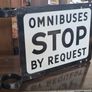 original Enamel Sign Omnibuses Stop Image 3