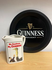 Guinness water jug and tray