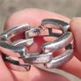 Vintage chunky 925 Silver Linked Ring Image 6