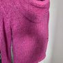 As new. Very Unusual Nua Merino Wool/Silk Mix Zipped Cardigan in Wine and Pink. Size M (8-12) Image 5