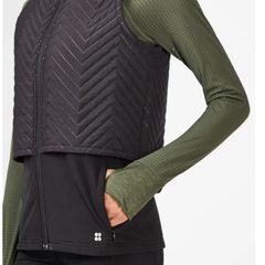 Sweaty Betty Fast Track Thermal Running Gilet Vest Black Size Small
