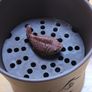 Price drop - Vintage 1995 Chinese Yixing Zisha Purple Clay Lidded Tea Mug Carved Calligraphy Pixiu Lion Finial Image 4