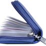 New Blue Genuine Leather Credit Card Holder ID Business Card Case Purse Wallet for Men & Women 26 slots Image 3