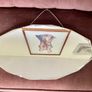 Petite Oval Bevelled Early 20th Century Frameless Mirror with Original Chain Image 2