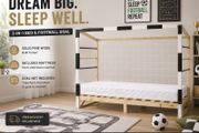 Football Goal Kids Bed with Mattress