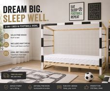 Football Goal Kids Bed with Mattress