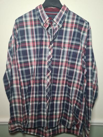 Mens Tommy Hilfiger Check Shirt Custom Fit Size Xl Extra Large