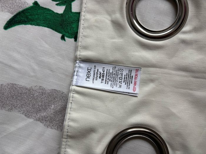 Next Kids Eyelet Dinosaur Prehistoric Curtains