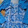 White dress with blue flowers.  Age 8-9 Image 2