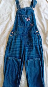 M&S Butterfly Applique Dungarees Age 15-16