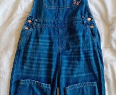 M&S Butterfly Applique Dungarees Age 15-16