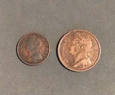 Ireland Geo III 1822 Penny and Halfpenny
