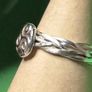 Handmade sterling silver Triskele woven ring. Size K Image 4