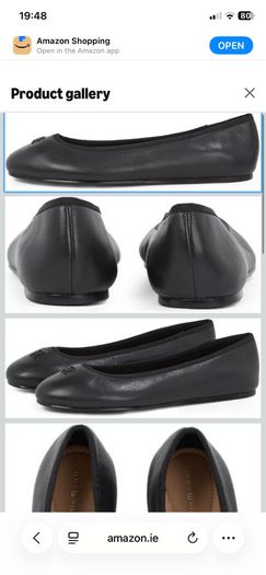 Leather TH ballerina