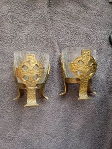 Celtic gothic vintage goblets. ( pair)