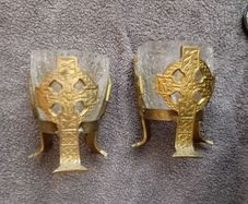 Celtic gothic vintage goblets. ( pair)