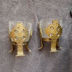 Celtic gothic vintage goblets. ( pair)