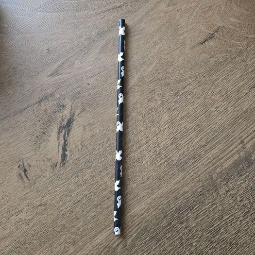 25 Halloween straws ghost pattern
