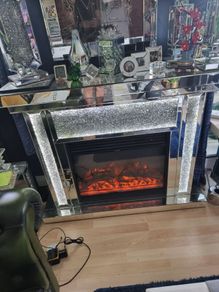 crushed diamond fireplace