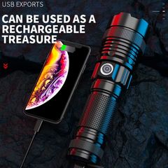 Super Bright LED Flashlight, Zoomable  Torch,