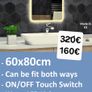 LED Bathroom Mirror Makeup Cosmetic Touch Vanity Ensuite Bright Cold Warm Light Image 4