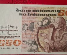 50 Pound 1982 Irish Carolan Banknote