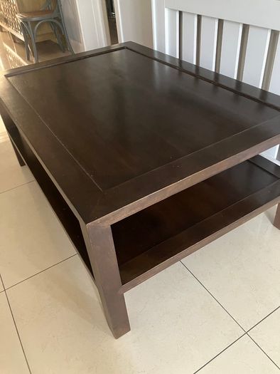 Large Crate & Barrell Solid Wood Coffee Table