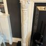 Ornate white marble fireplace surround Image 7