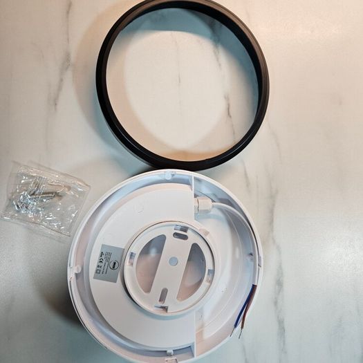 LED round bulkhead MDL4236 lamp lighting 12W A rating black/white new & boxed