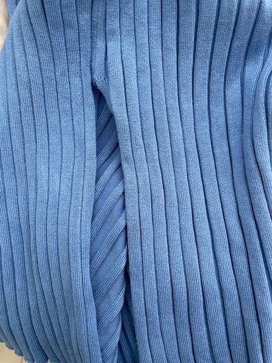 Monki Blue Ribbed Knit Midi Dress - New with Tags - Size M