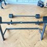 HIT Fitness Adjustable Barbell & EZ Curl Bar Set with Stand Image 7