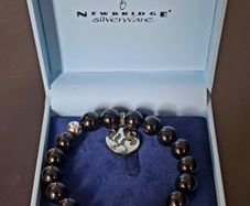 Newbridge Silverware Ireland Beaded Bracelet with Celtic Pendant New in Original Box