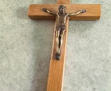 Wood Crucifix, Wall Cross from Holy Land, Bethlehem & Jerusalem