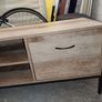 TV Unit Media Stand Storage Cabinet Modern Oak Finish Cupboard and Shelf Storage Image 5