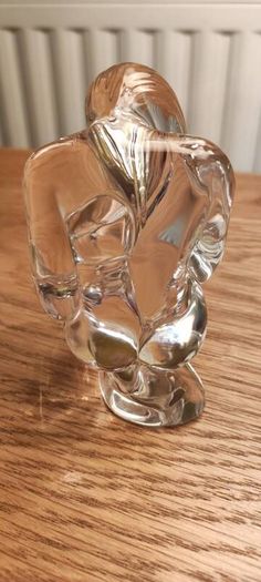 TOWLE Nud Women Figurine Full Lead Crystal Vintage Art Glass PAPERWEIGHT