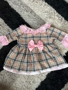 Tailor made Burberry style dress 0-3 months