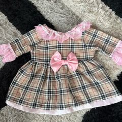 Tailor made Burberry style dress 0-3 months